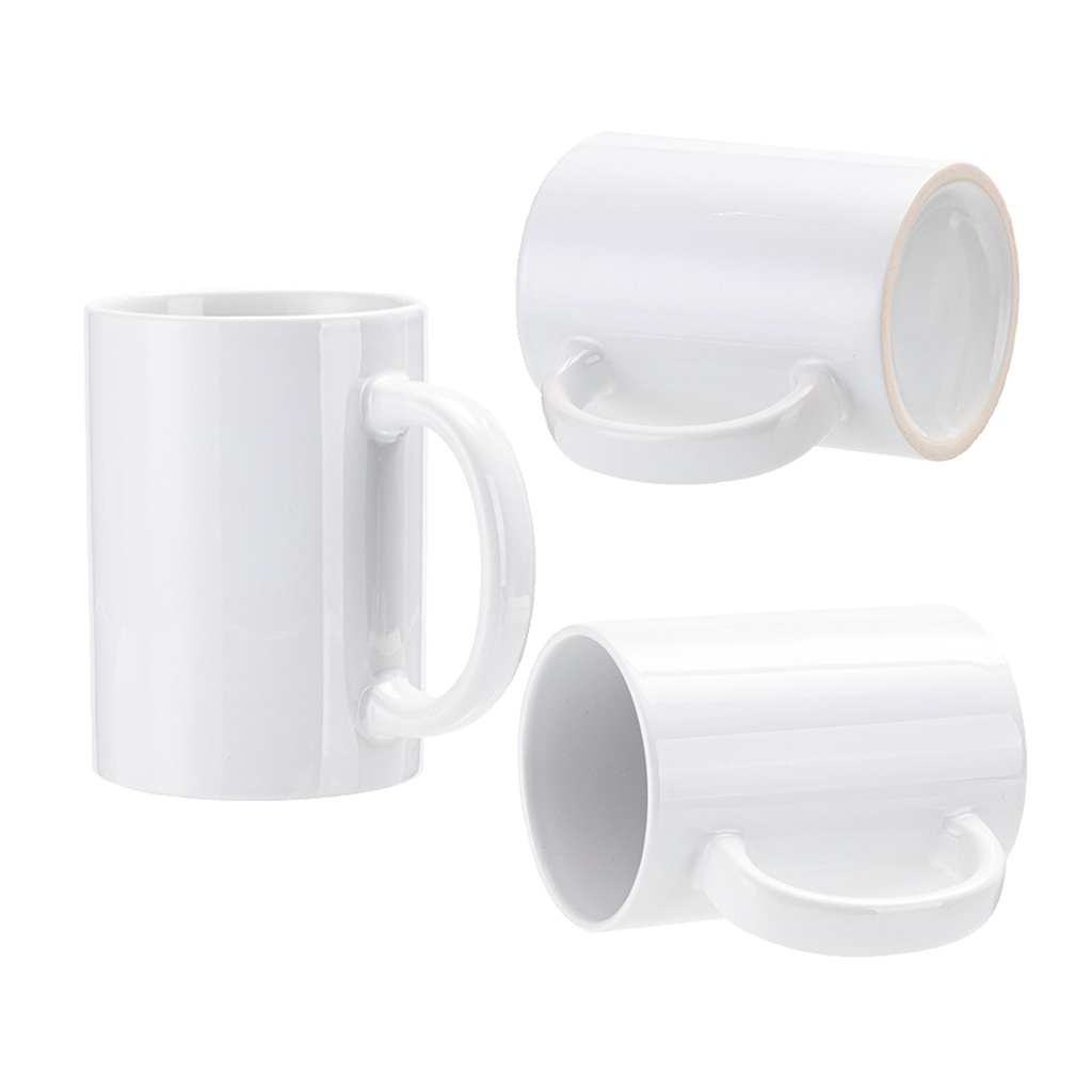 15oz White Sublimation Mug - Flat Bottom