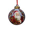 Sublimation Christmas Ball Ornaments Hardboard Hanging Tree Decor Ornament (Lantern, 7.6*9.6*0.3cm)