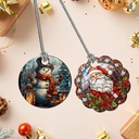 Sublimation Christmas Ball Ornaments Hardboard Hanging Tree Decor Ornament (Lantern, 7.6*9.6*0.3cm)