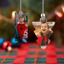 Sublimation Christmas Ball Ornaments Hardboard Hanging Tree Decor Ornament (Lantern, 7.6*9.6*0.3cm)