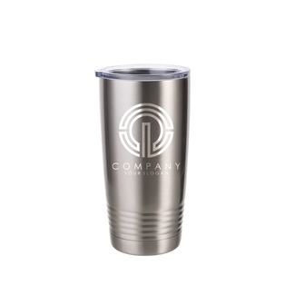 20oz/600ml Stainless Steel Tumbler w/ Ringneck Grip (Plain, Stainless steel)