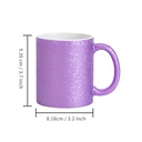 11oz Sublimation Ceramic Mug, Crackle Finish (Purple)