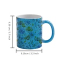 11oz Sublimation Ceramic Mug, Crackle Finish(Blue)