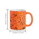 11oz Sublimation Ceramic Mug, Crackle Finish(Orange)