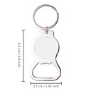 Sublimation Bottle Opener Keyring (Round)