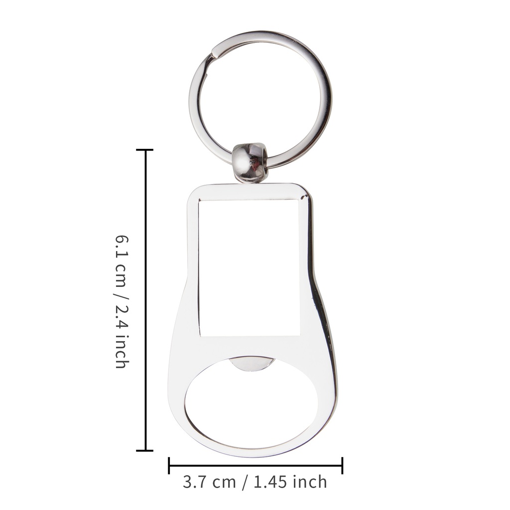 Sublimation Bottle Opener Keyring (Square)