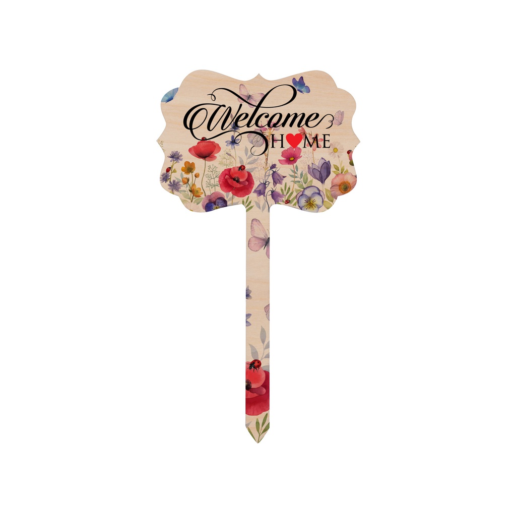 Sublimation Plywood Garden Stake (Lace, 10*17.5cm)