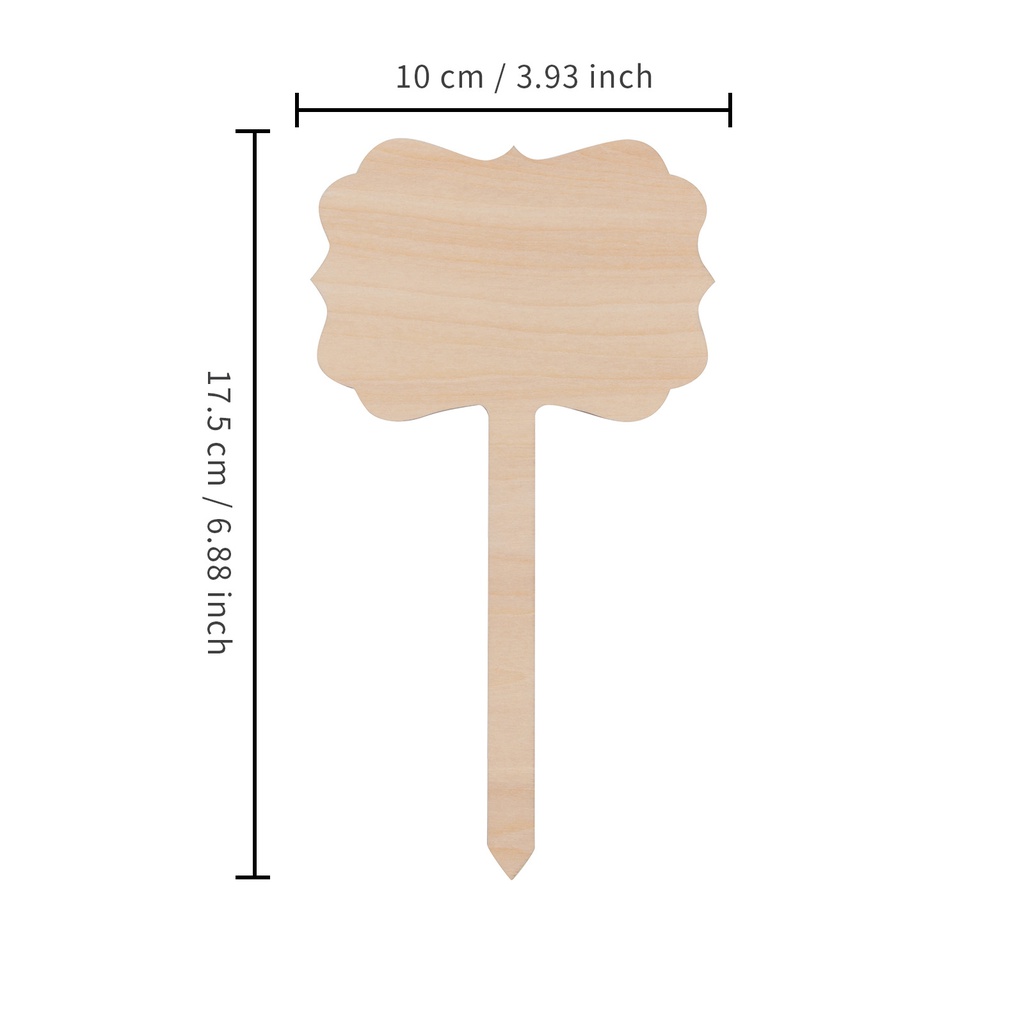 Sublimation Plywood Garden Stake (Lace, 10*17.5cm)