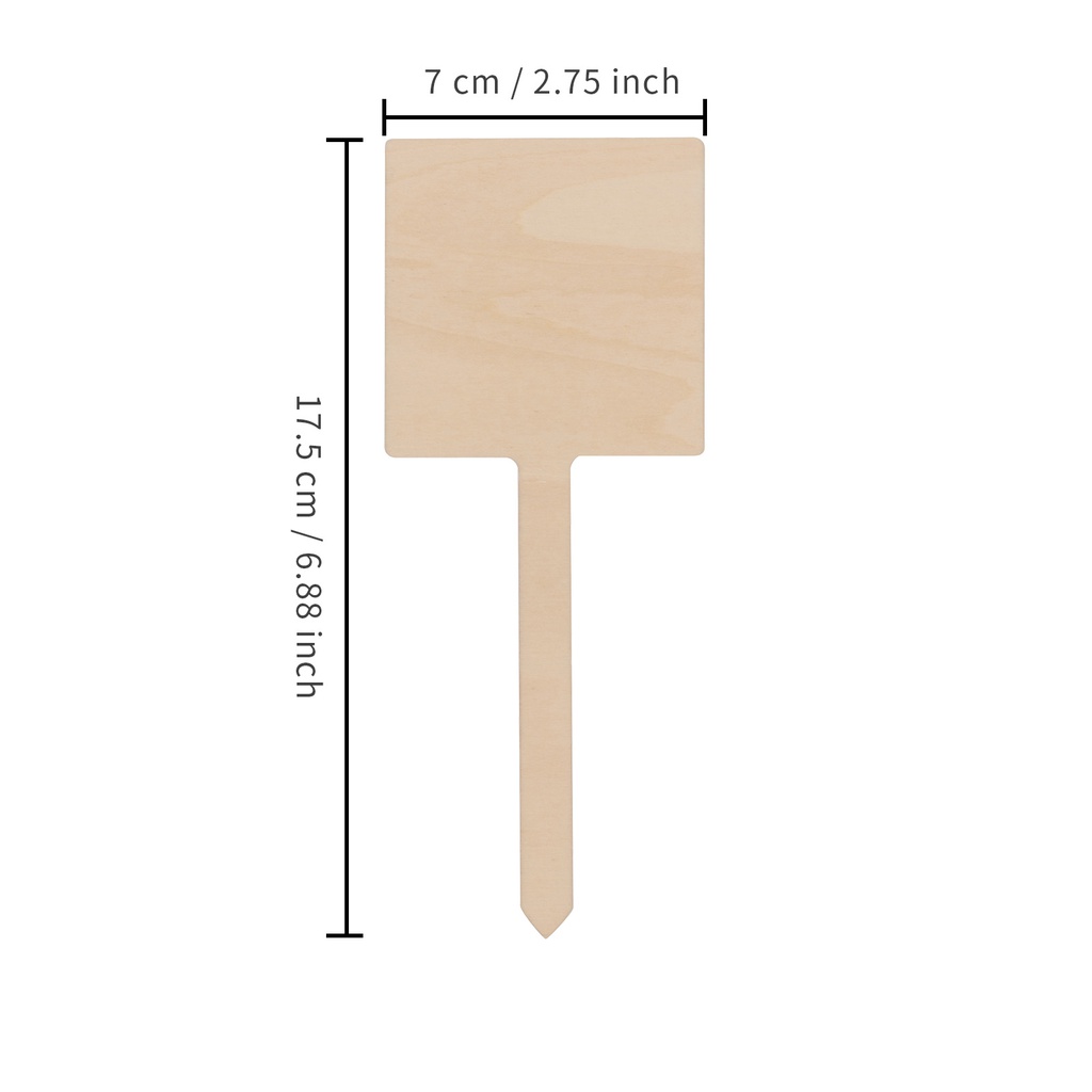 Sublimation Plywood Garden Stake (Square,7*17.5cm)