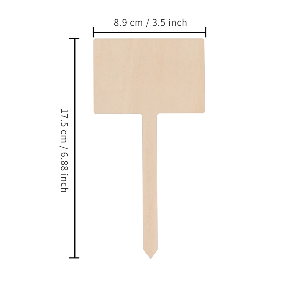 Sublimation Plywood Garden Stake (Rectangle,8.9*17.5cm)