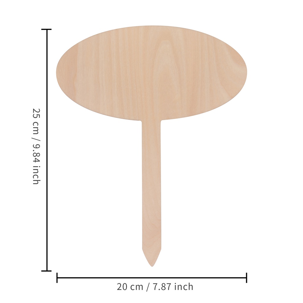 Sublimation Plywood Garden Stake (Oval, 20*25cml)