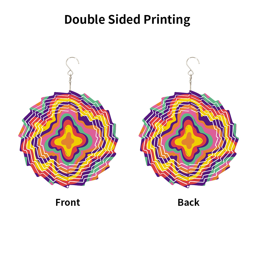 Double-Sided Sublimation Aluminium Wind Spinner (Flower, 8inch)