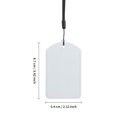 Double Sided Sublimatable PU Luggage Tag with String and Pocket