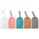 Double Sided Sublimatable PU Luggage Tag with Belt and Pocket