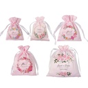 Sublimation Drawstring Gift Bag (Pink Satin)