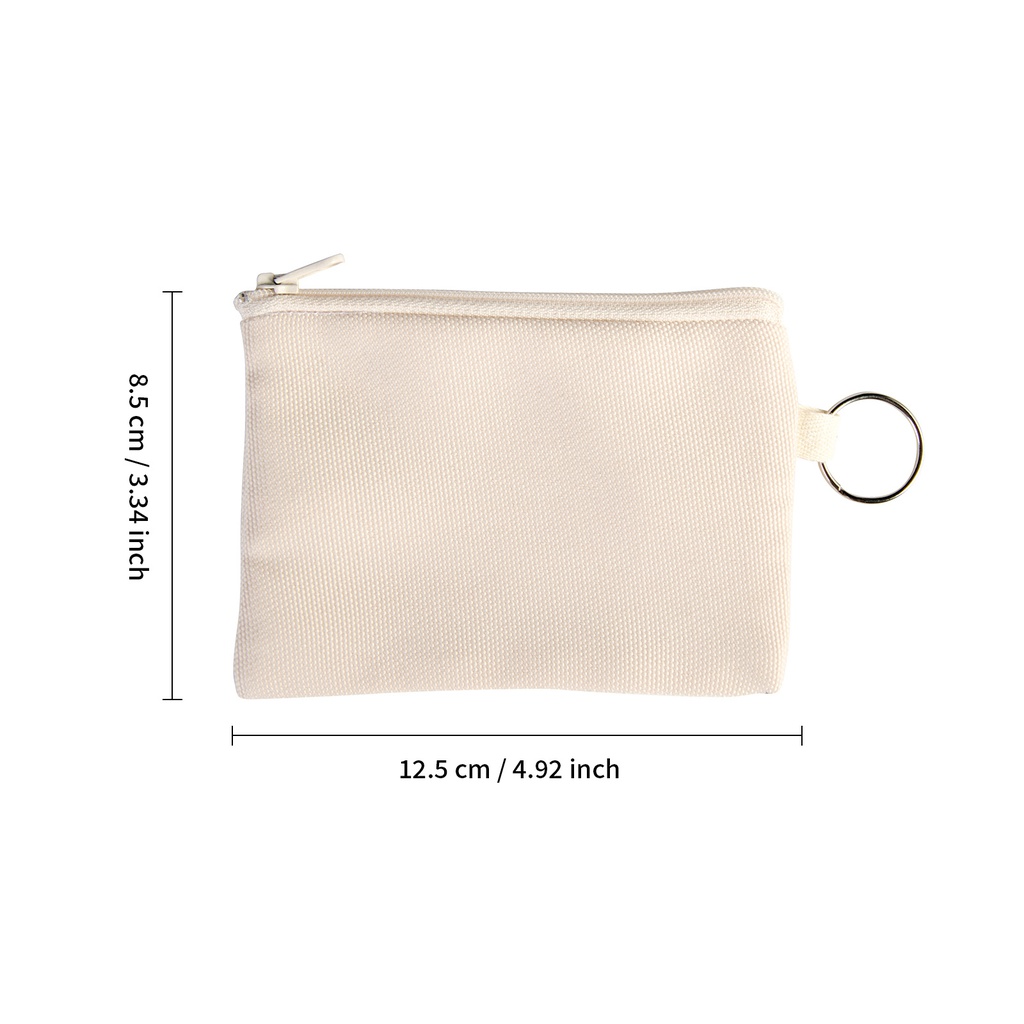 Sublimation Handbag Blank Zippered Coin Purse (Canvas, 12.5*8.5cm)