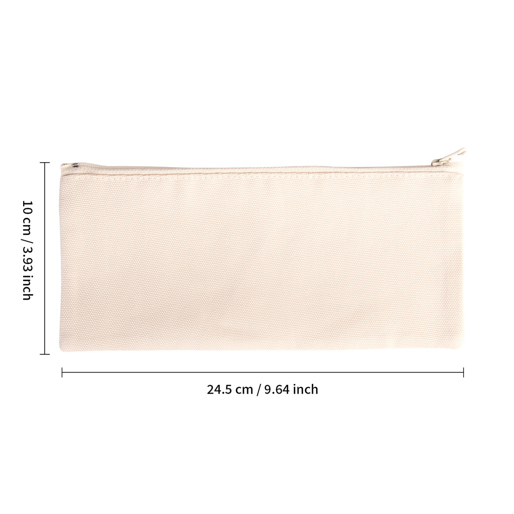 Sublimation Pencil Case Custom Zipper Porch (Canvas,10*24.5cm)