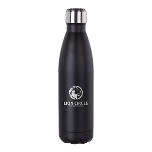 Powder Coated Stainless Steel Water Bottle(17OZ,Common Blank,Black)