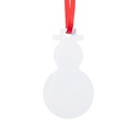 Sublimation Ornament Blanks Christmas Ball Holiday hanging Crafts Double Sided Aluminum (6*10.6cm, Snowman)