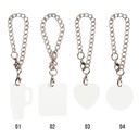 Sublimation Aluminum Tumbler Charm Hanging Ornaments with Chain (Double-side Printable, Mix Type)