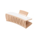 Sublimation Hair Clips Blank Ponytail Holders Hair Claw Clips (Cream color,5.4*10.5*4.2cm)