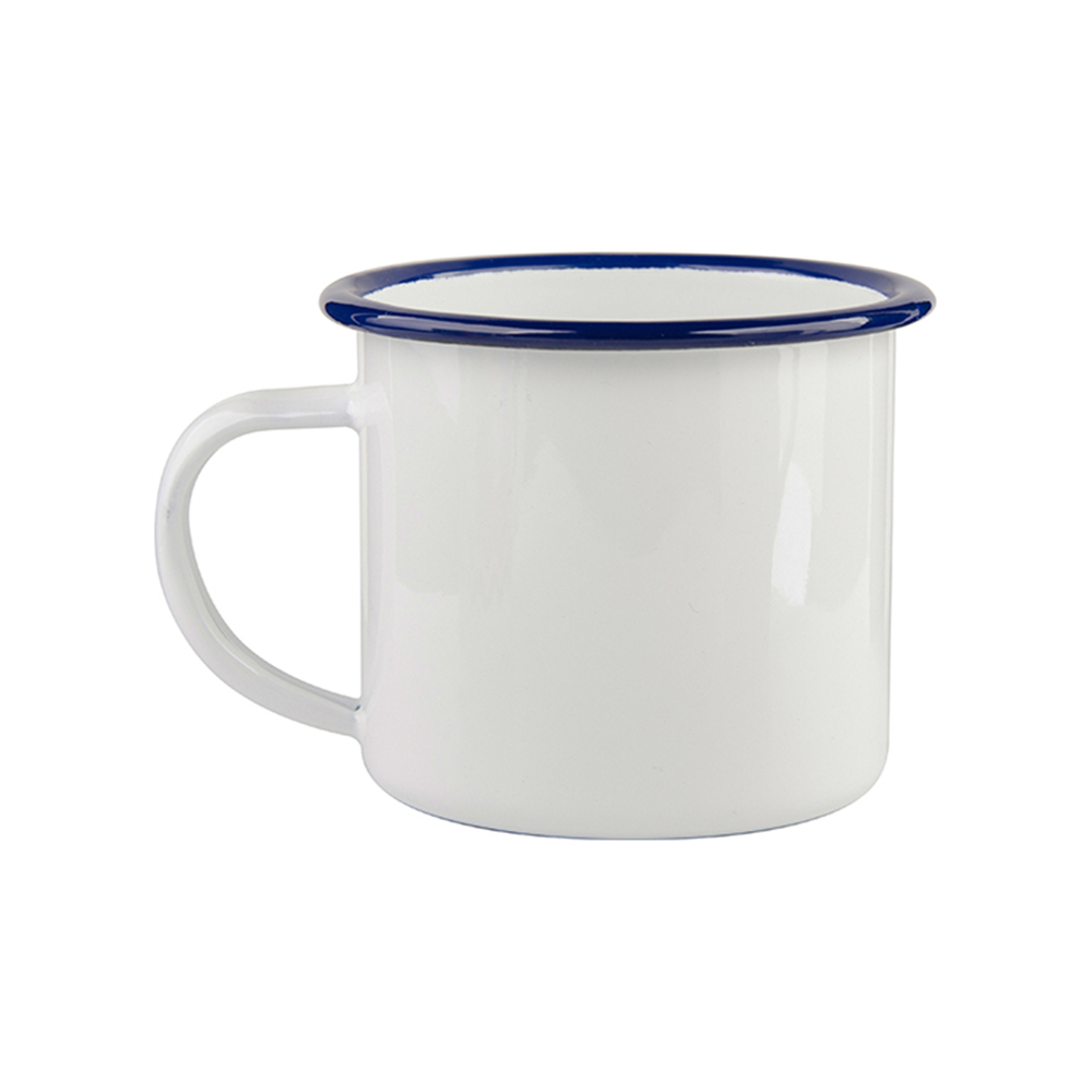 12oz/360ml Enamel Mug(Blue Edge)