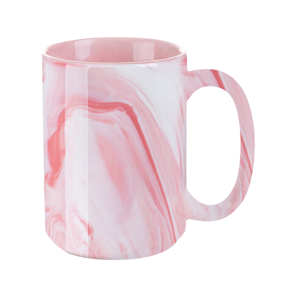 15oz Sublimation Mug Marble Texture (Pink)
