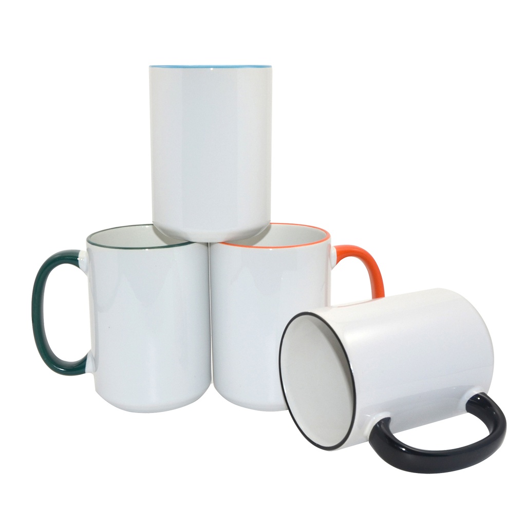 15oz Sublimation Mug Rim Handle Mugs 