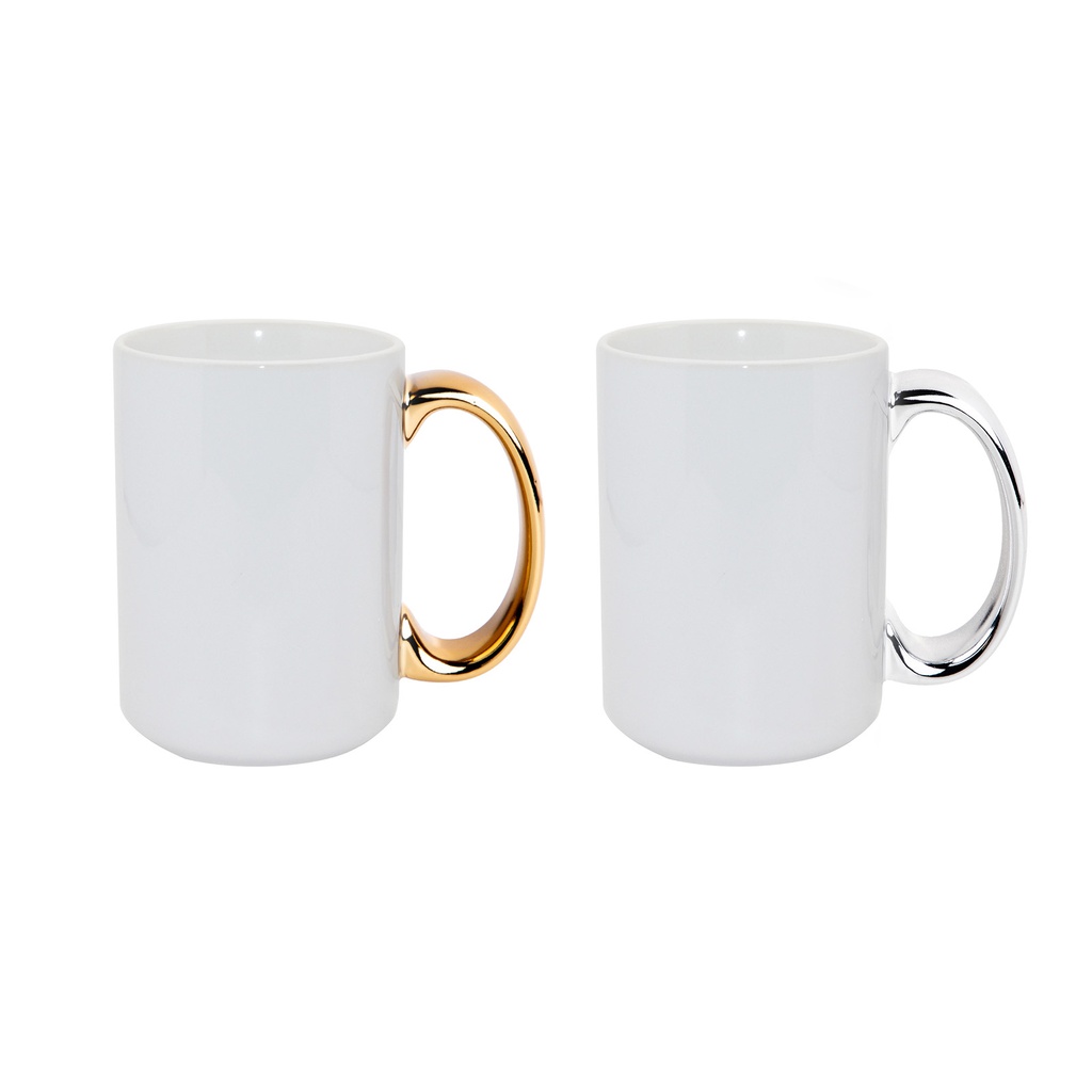 15oz Sublimation Mug (Gold Handle)