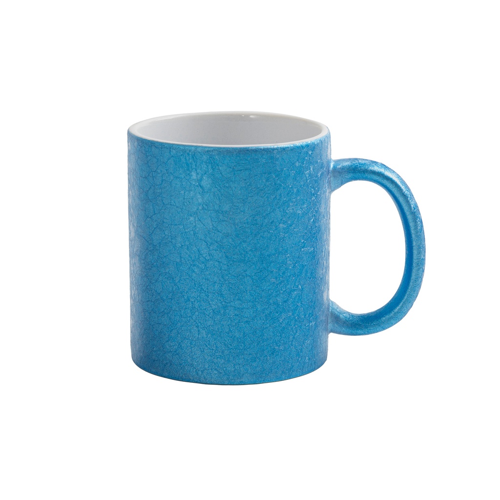 11oz Sublimation Ceramic Mug, Crackle Finish(Blue)