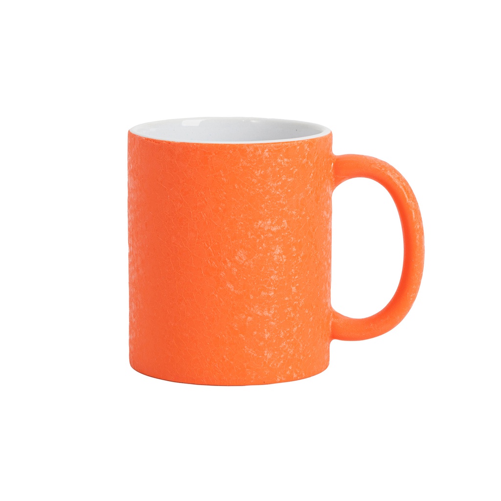 11oz Sublimation Ceramic Mug, Crackle Finish(Orange)