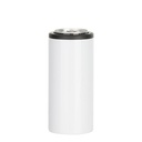 Stainless Steel Slim Can Cooler(12oz/360ml,Sublimation blank,White)