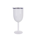 350ml Stainless Steel Wine Glass(Other,Sublimation Blank,White)