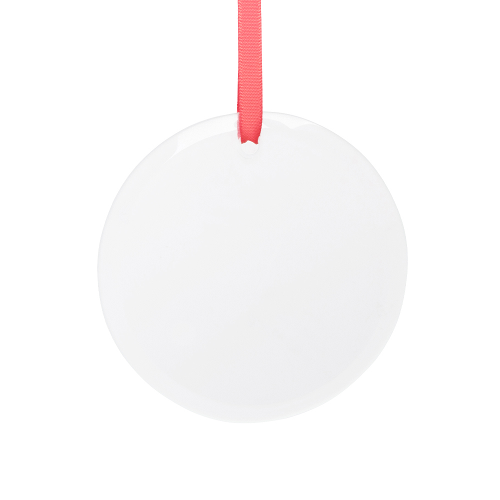 Sublimation Ornament Blanks Christmas Ball Holiday hanging Crafts Glass (3.5inch, Circle)