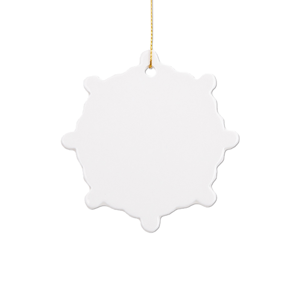 Sublimation Ornament Blanks Ceramic Hanging Christmas Ornaments Tree Decor (3inch, Snow)