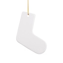 Sublimation Ornament Blanks Ceramic Hanging Ornaments Christmas Decor (3inch, Stocking)