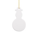 Sublimation Ornament Blanks Ceramic Hanging Ornaments Christmas Decor (3inch, Snowman)