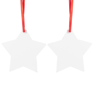 Sublimation Christmas Ornaments Double-sided MDF Hanging Blanks (Star)