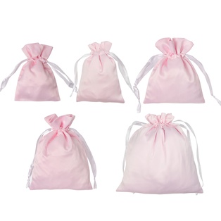 Sublimation Drawstring Gift Bag (Pink Satin)