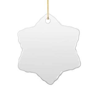 Sublimation Ornament Blanks Ceramic Hanging Christmas Ornaments (4inch, Snow)