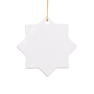 Sublimation Ornament Blanks Ceramic Hanging Christmas Ornaments (3inch, Octagon)