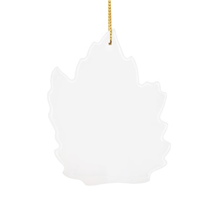 Sublimation Ornament Blanks Ceramic Hanging Christmas Ornaments (3inch, Maple Leaf)