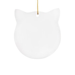 Sublimation Ornament Blanks Ceramic Hanging Christmas Ornaments (3inch, Cat)