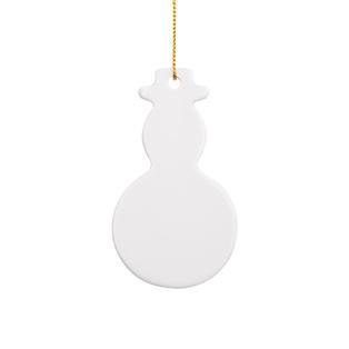Sublimation Ornament Blanks Ceramic Hanging Ornaments Christmas Decor (3inch, Snowman)