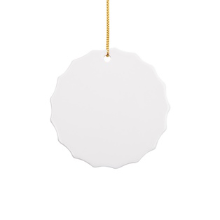 Sublimation Ornament Blanks Ceramic Hanging Ornaments Holiday Decor (3inch, Gear)