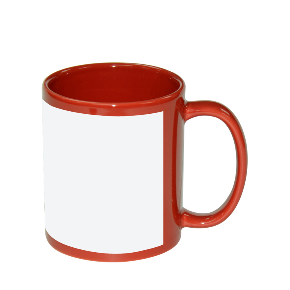 11oz Stainless Steel Mug with Red Carabiner Handle