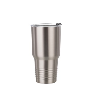 30oz/900ml Stainless Steel Tumbler w/ Ringneck Grip (Plain, Stainless steel)