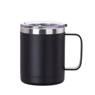 10oz/300ml Stainless Steel Coffee Cup (Powder Coated, Black)